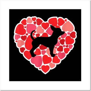 Chihuahua Dog Love Heart For Valentines Day Posters and Art